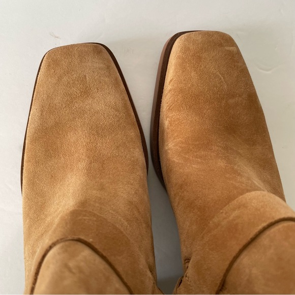 NWOT Bellamie Sam Edelman Tan Suede Women’s Booties Size 7b - Picture 8 of 11